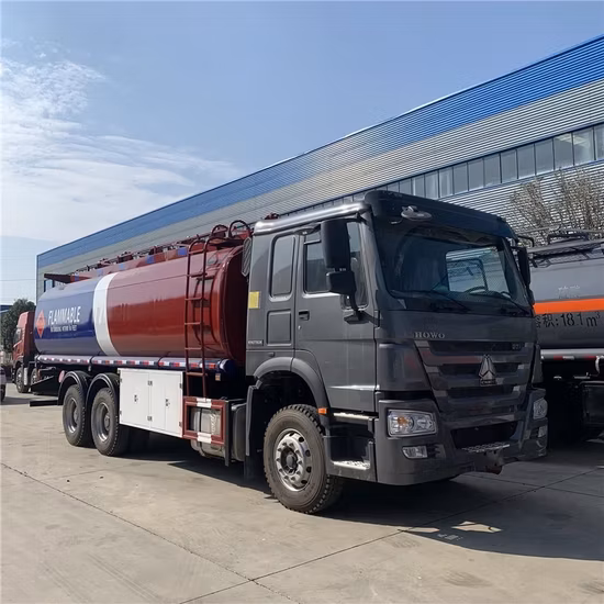 Sinotruk HOWO 6X4 and 6X6 Aluminum Fuel Tank Truck 12 Wheels 6X6 All Driven 20000L 18000L 22000L 25000L Fuel Transportation Refuelling 18ton 20ton 25tons
